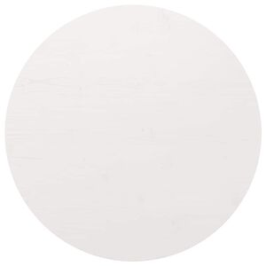 vidaXL Table Top White &Oslash;90x2.5 cm Solid Wood Pine