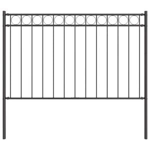 vidaXL Garden Fence Grey Steel