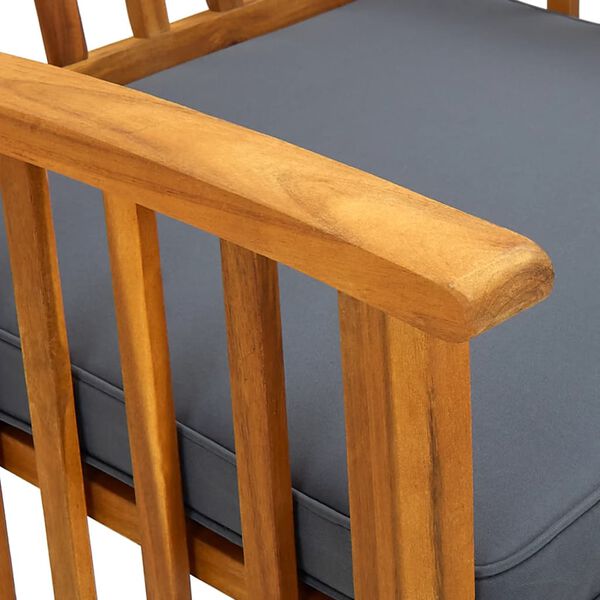 vidaXL Garden Dining Chairs 8 pcs with Cushions Solid Wood Acacia