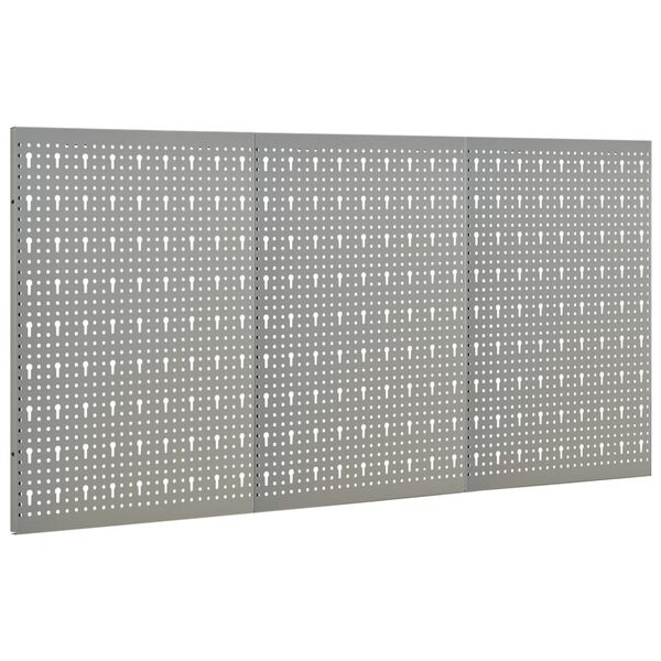 vidaXL Wall-mounted Peg Boards 3 pcs 40x58 cm Steel