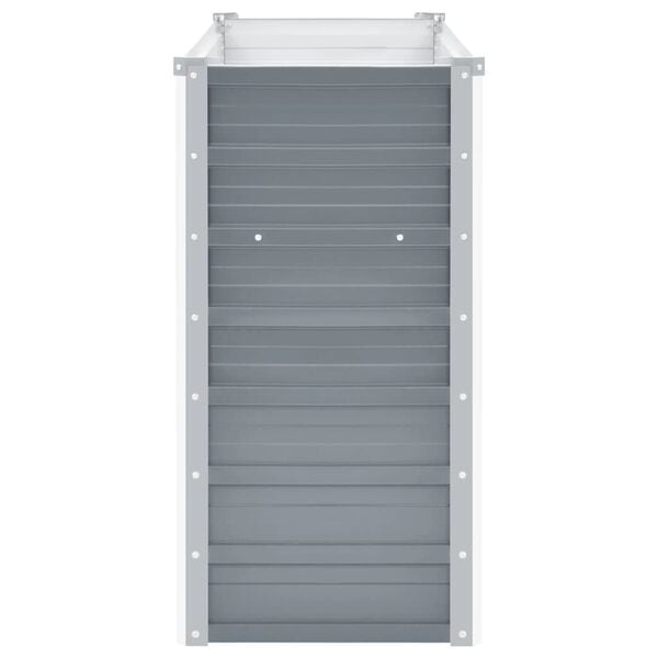vidaXL Garden Raised Bed Galvanised Steel 100x40x77 cm Grey