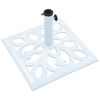 vidaXL Umbrella Base White 12 kg 49 cm Cast Iron