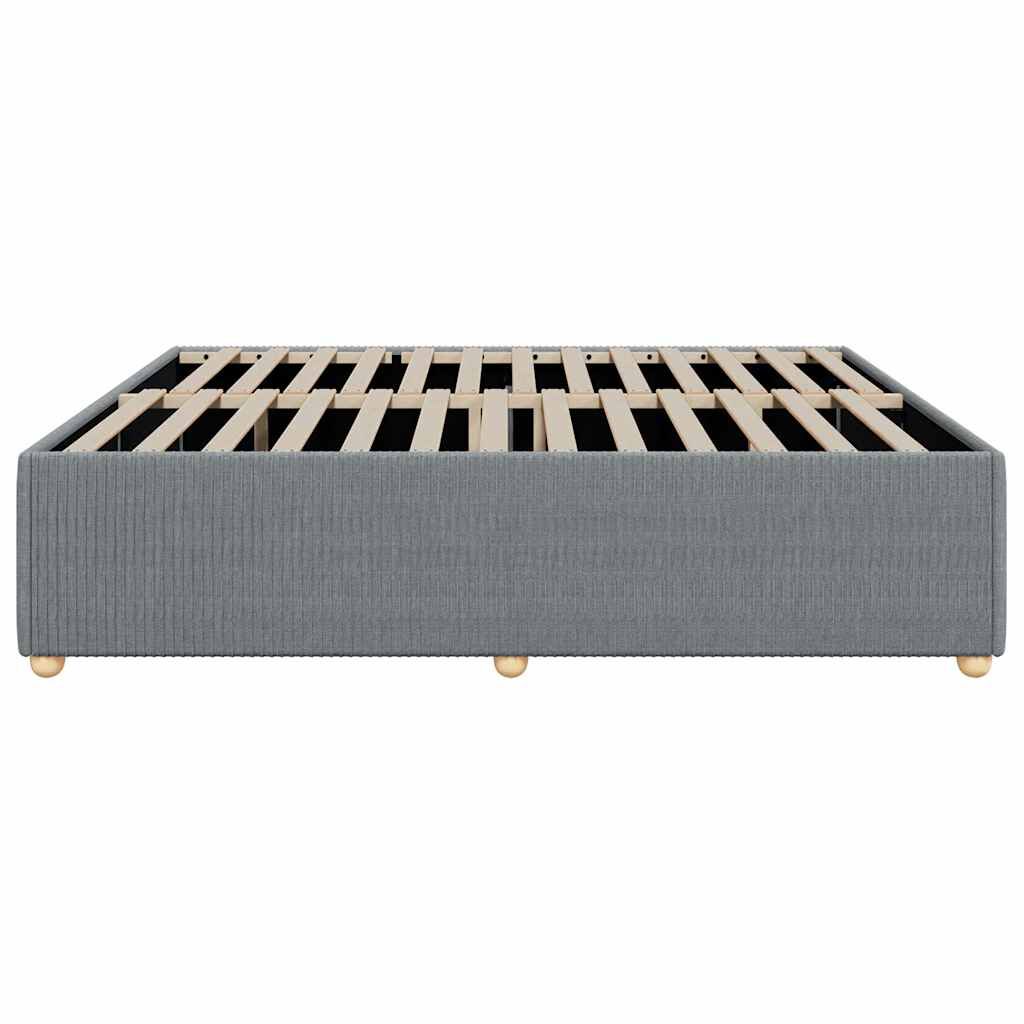 vidaXL Bed Frame without Mattress Light Grey California King Fabric