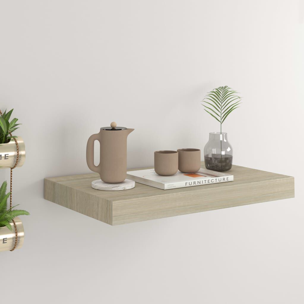vidaXL Floating Wall Shelf Oak 40x23x3.8 cm MDF