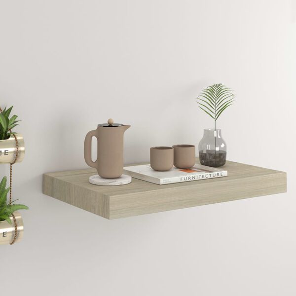 vidaXL Floating Wall Shelf Oak 40x23x3.8 cm MDF