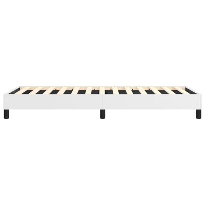 vidaXL Box Spring Bed Frame White 100x190 cm Twin Faux Leather