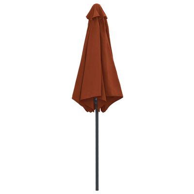 vidaXL Outdoor Parasol with Aluminium Pole 270x246 cm Terracotta