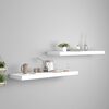 vidaXL Floating Wall Shelves 2 pcs White 80x23.5x3.8 cm MDF