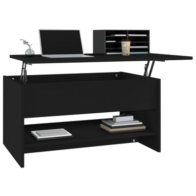 vidaXL Coffee Table Black 80x50x40 cm Engineered Wood