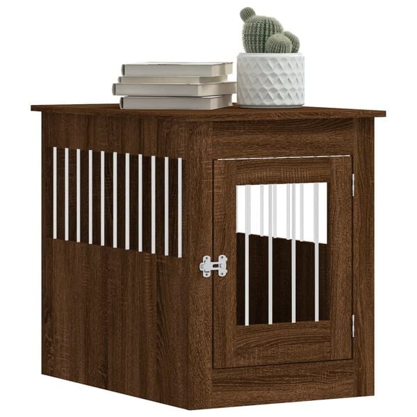 vidaXL Dog Crate Furniture Brown Oak 55x80x68 cm Engineered Wood