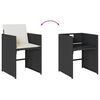 vidaXL 11 Piece Garden Dining Set with Cushions Brown Poly Rattan