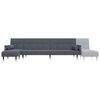 vidaXL L-shaped Sofa Bed Dark Grey 271x140x70 cm Velvet