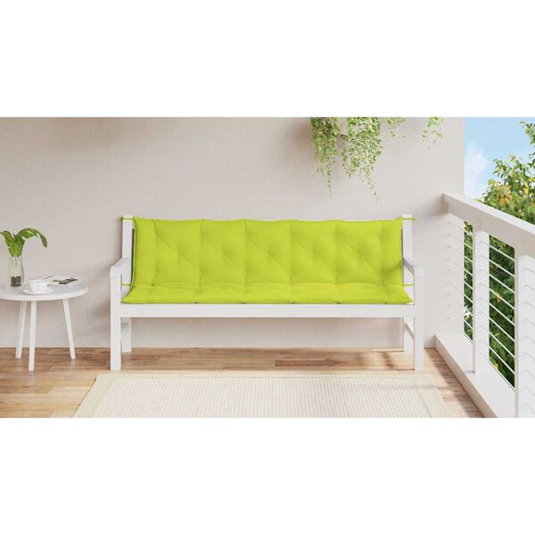 vidaXL Garden Bench Cushion Bright Green 180x(50+50)x7cm Oxford Fabric