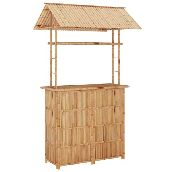 vidaXL 3 Piece Bar Set Bamboo