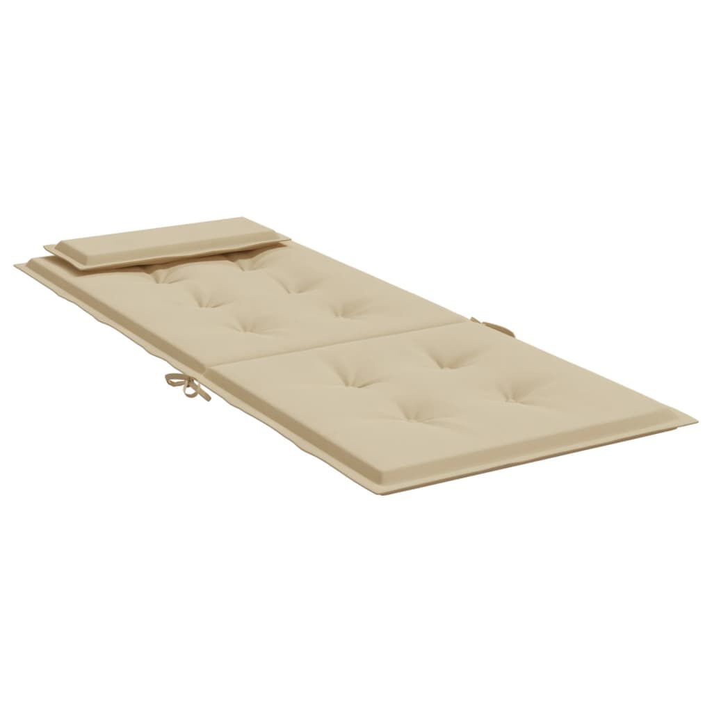 vidaXL Highback Chair Cushions 2 pcs Beige Oxford Fabric