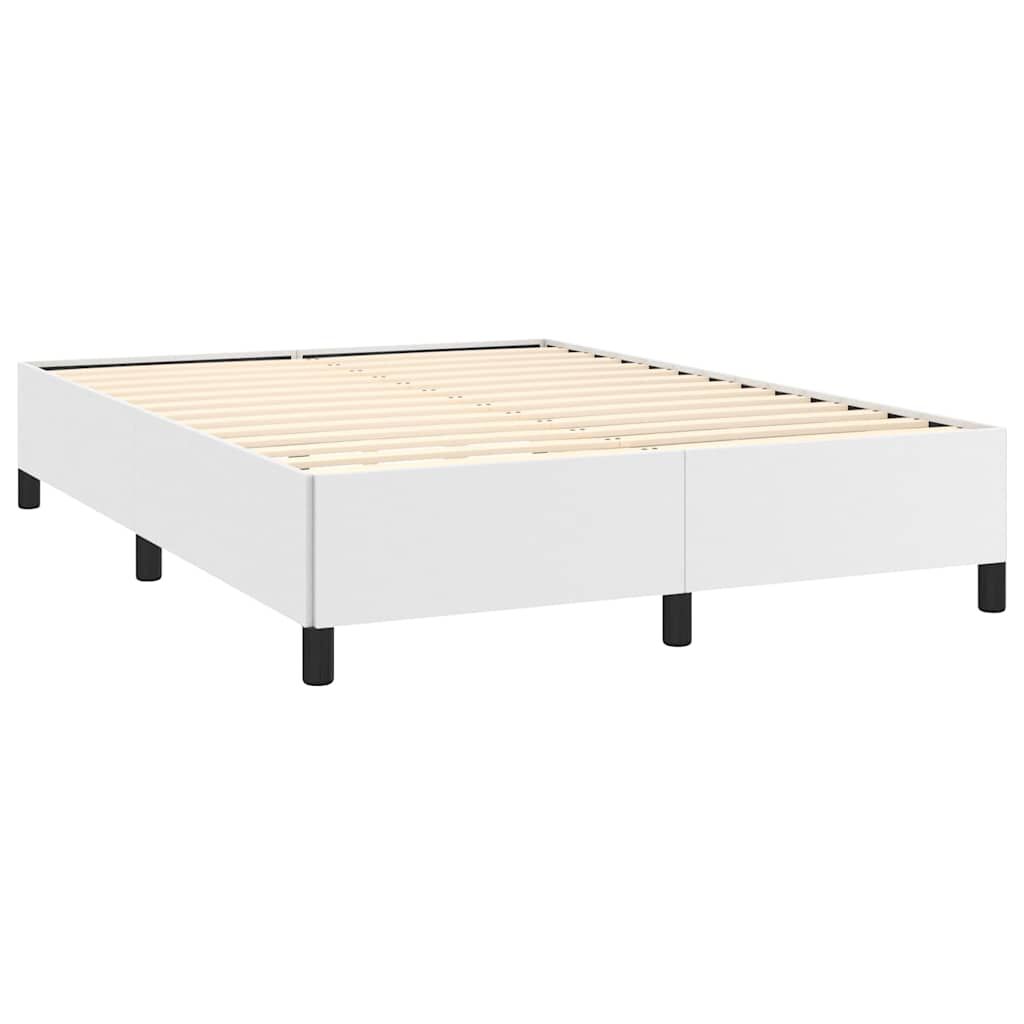 vidaXL Bed Frame without Mattress White 137x190 cm Full Faux Leather