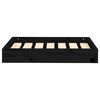 vidaXL Dog Bed Black 61.5x49x9 cm Solid Wood Pine