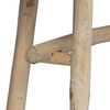 vidaXL Bench Goatskin Leather Teak