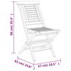 vidaXL Folding Garden Chairs 6 pcs 47x63x90 cm Solid Wood Teak