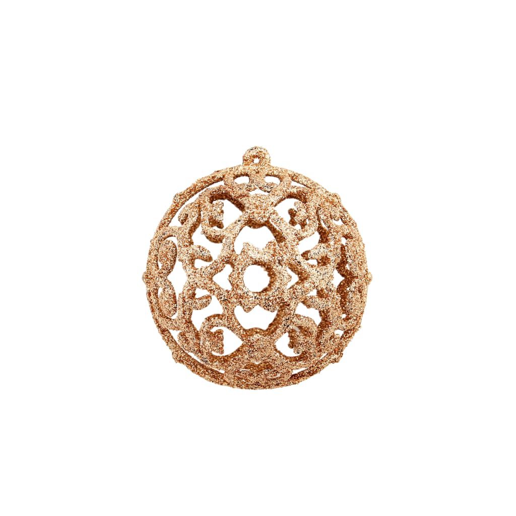 vidaXL 100 Piece Christmas Ball Set 3/4/6 cm Rose/Gold