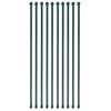 vidaXL Garden Posts 10 pcs 1 m Metal Green