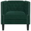 vidaXL Chesterfield Sofa Chair Dark Green Velvet