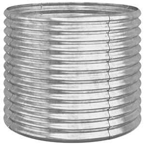 vidaXL Garden Planter Galvanised Steel 80x80x68 cm Silver