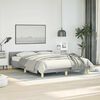 vidaXL Bed Frame without Mattress Light Grey Full Fabric
