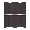 vidaXL 4-Panel Room Divider Brown 200x200 cm Fabric