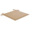 vidaXL Stacking Garden Chairs with Cushions 4 pcs Solid Teak Wood