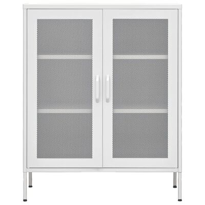 vidaXL Storage Cabinet White 80x35x101.5 cm Steel