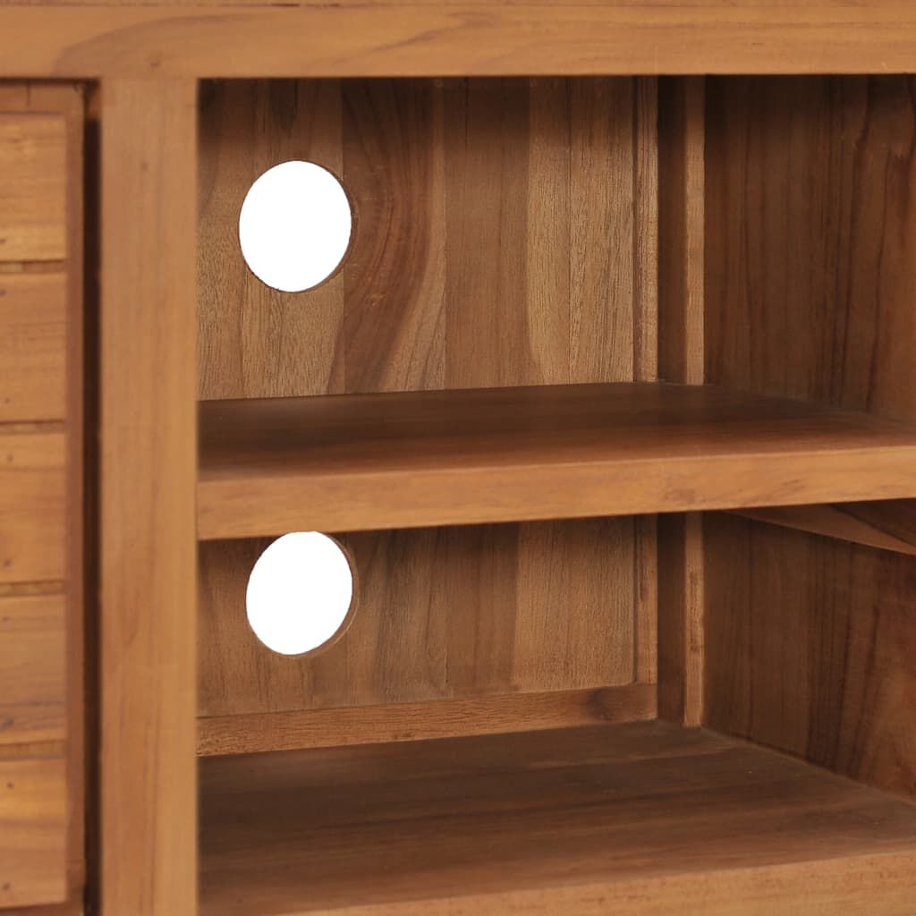vidaXL TV Cabinet 110x30x40 cm Solid Teak Wood