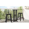 vidaXL Bar Table Black 55 x 55 x 107 cm HDPE