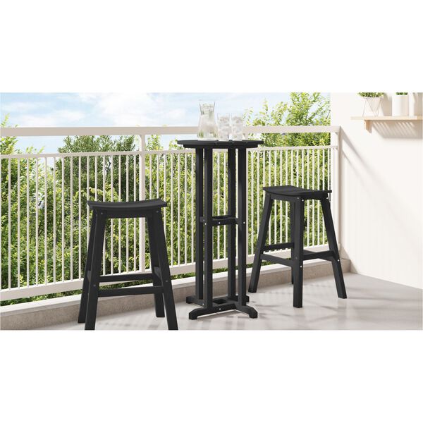 vidaXL Bar Table Black 55 x 55 x 107 cm HDPE