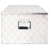 vidaXL Storage Box Silver 100x55x37 cm Aluminium