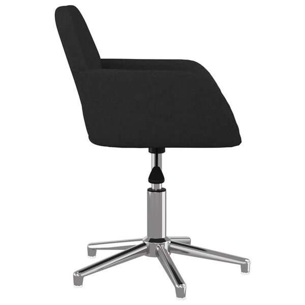 vidaXL Swivel Office Chair Black Fabric