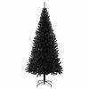 vidaXL Artificial Christmas Tree with Stand Black 210 cm PVC