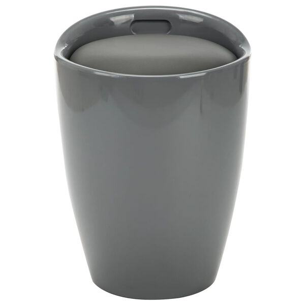 vidaXL Storage Stool Grey Faux Leather