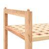 vidaXL Shoe Rack Solid Walnut Wood 69x26x40 cm