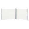 vidaXL Retractable Side Awning Cream 100x1000 cm