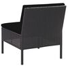 vidaXL 6 Piece Garden Lounge Set with Cushions Poly Rattan Black