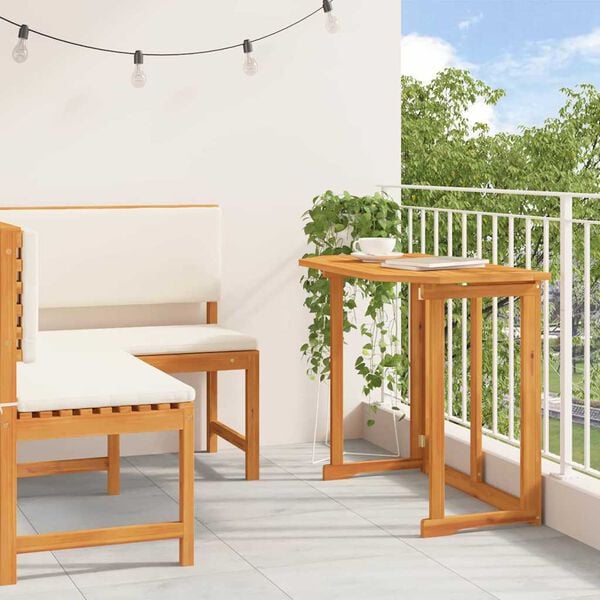 vidaXL Garden Bench Set 2 pcs Brown Solid Acacia Wood