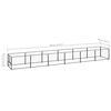 vidaXL Dog Kennel Black 6 m&sup2; Steel