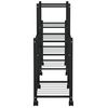 vidaXL Flower Stand with Wheels 83x25x63.5 cm Black Iron