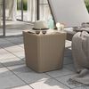 vidaXL Garden Table with Removable Lid Light Brown Polypropylene