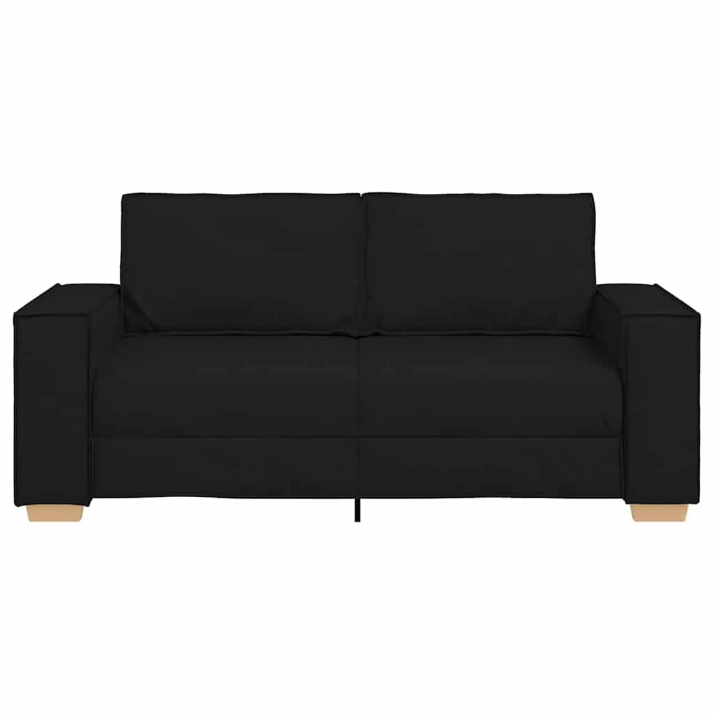 vidaXL 2-Seater Sofa Black 140 cm Fabric