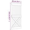 vidaXL Sliding Door with Hardware Set 90x210 cm Solid Wood Pine