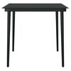 vidaXL 3 Piece Garden Dining Set with Cushions Black Poly Rattan Glass