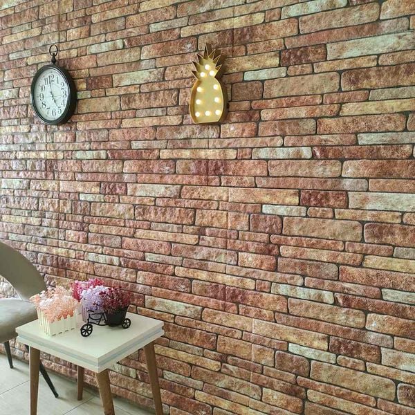 vidaXL 3D Wall Panels with Brown Brick Design 10 pcs EPS