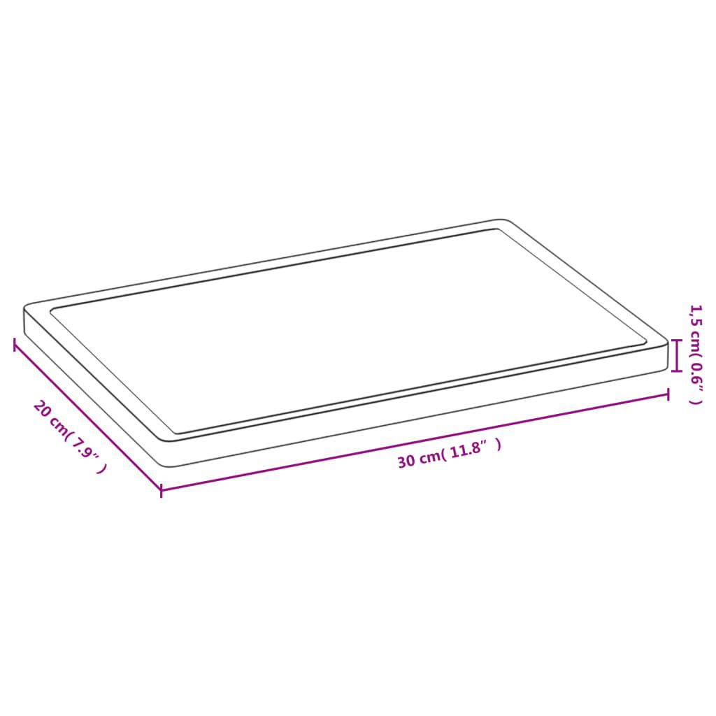 vidaXL Chopping Board 30x20x1.5 cm Bamboo